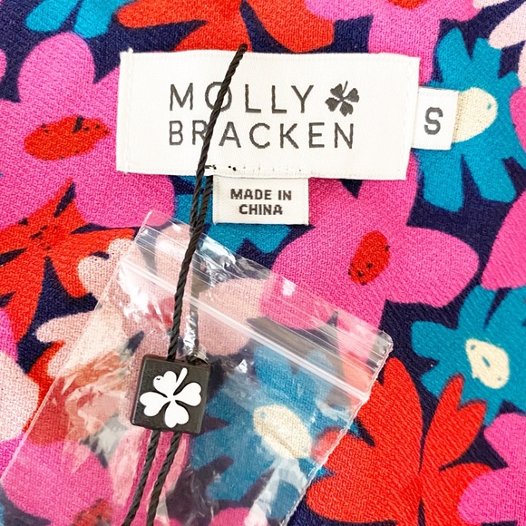 Molly Bracken Bright Floral Wrap Navy NEW S N - Picture 5 of 9